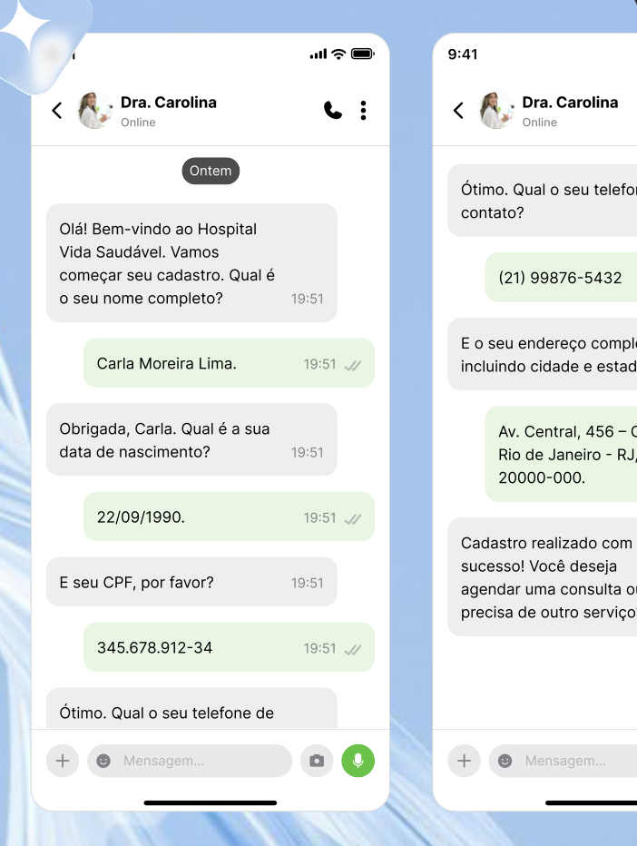 Triagem assistida por IA via chat